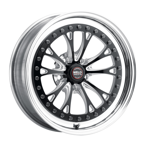 WELD Racing Vitesse 17x8 Black Center - Polished Shell Non-Beadlock Drag Wheel - 94HB7080B52A