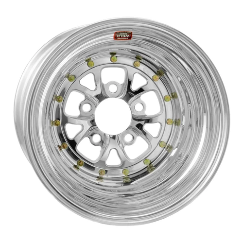 WELD Racing V-Series 15x10 Polished Center - Polished Shell Non-Beadlock Drag Wheel - 84P-510282