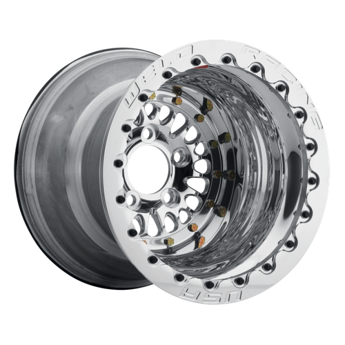 WELD Racing RPM 15x10 Polished Center - Polished Shell Polished Single Beadlock MT Drag Wheel - 85P510206G