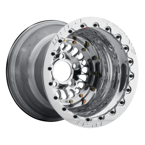 WELD Racing RPM 15x12 Polished Center - Polished Shell Polished Single Beadlock MT Drag Wheel - 85P512278G
