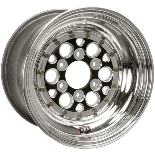 WELD Racing Magnum 15x15 Black Center - Polished Shell Non-Beadlock Drag Wheel - 86B-515278