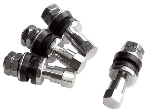 Billet Specialties Bolt-In Valve Stems Chrome Plated for 29/64 Inch Hole (Set of 4) - 999900