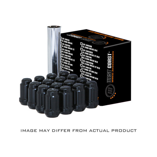Forgestar Black Lug Nuts Kit for Forgestar F14 Street / F14 Drag / D5 Drag Pack / CF5 / CF5V / CF10 / X6 / X12 / X14 Wheels (Complete 4-Corner Lug Nut Kit)