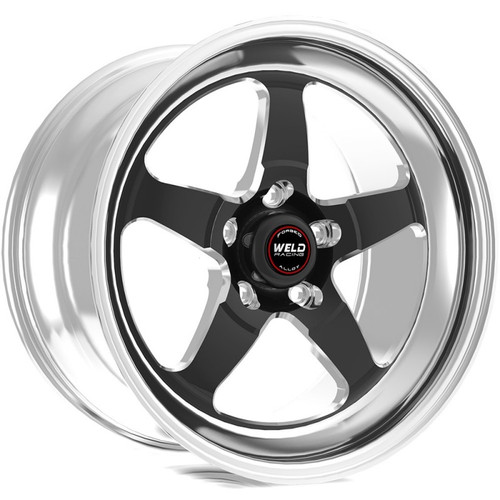 Weld Racing RT-S S71 15x11.33 / 5x115mm BP / 6.5in. BS Black Drag Wheel (Medium Pad) - Non-Beadlock - 71MB-511W65C for 2018, 2019, 2020, 2021 Challenger / Charger Hellcat Widebody / Redeye / Scat Pack Widebody (Hellcats Front 15.4" Brembo Brakes, Rear 13.8" Brembo Brakes) and 2018, 2019, 2020, 2021 Challenger Demon Widebody (Demon Front 14.2" Brembo Brakes, Rear 13.8" Brembo Brakes)