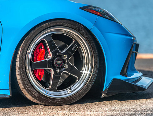 WELD Ventura 5 Street Gloss Black Wheel with Milled Spokes 19x9 | 5x120 BC | +38 Offset | 6.50 Backspacing - S10499021P38 for C8 Corvette Base & Stingray 2020-2026, C8 Corvette Z51 2020-2026, Tesla Model S (2012-2026), Tesla Model X (2016-2026)