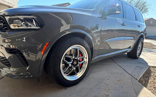 WELD Laguna Drag Gloss Black Wheel with Milled Spokes 20x10.5 | 5x127 BC (5x5) | +38 Offset | 7.25 Backspacing - S15200575P38 for Jeep Grand Cherokee SRT8 2006-2010, Jeep Grand Cherokee SRT 2012-2021, Jeep Trackhawk SRT 2018-2021, Durango Hellcat 2021-2025, Dodge Charger EV / SCAT Pack / RT 2024-2025