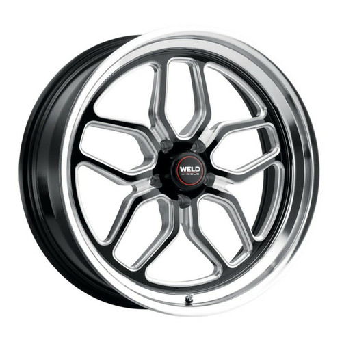 WELD Laguna Drag Gloss Black Wheel with Milled Spokes 18x12 | 5x120.65 BC (5x4.75) | +56 Offset | 8.7 Backspacing - S15282063P56 for Corvette C6 Z06 / Grand Sport / ZR1 2006-2013, Corvette C7 Z06 / Grand Sport / ZR1 2014-2019 WELD Laguna Drag Gloss Black Wheel with Milled Spokes 18x12 | 5x120.65 BC (5x4.75) | +56 Offset | 8.7 Backspacing - S15282063P56 for Corvette C6 Z06 / Grand Sport / ZR1 2006-2013, Corvette C7 Z06 / Grand Sport / ZR1 2014-2019