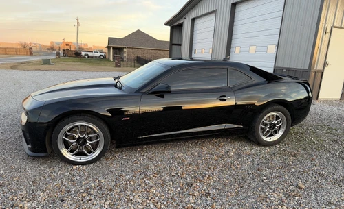 Tom M's 2010 Camaro SS with WELD Laguna (Gloss Black with Milled Spokes) 20x9 Fronts and 18x10 Laguna Drag Rear Wheels, such a clean setup!