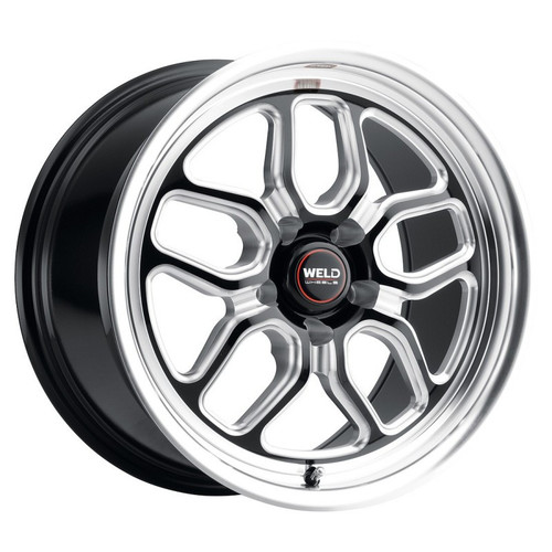 WELD Laguna Street Gloss Black Wheel with Milled Spokes 22x9 | 5x115 BC | +20 Offset | 5.8 Backspacing - S10729090P20 for Challenger 2009-2023, Charger 2012-2023, Chrysler 300 2012-2023, Charger & Challenger Hellcat Standard Body 2015-2023