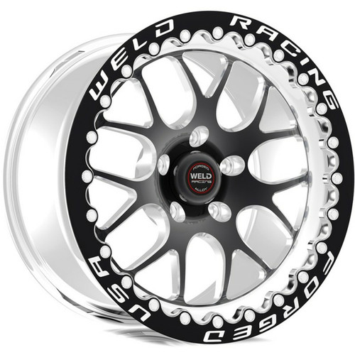 Weld Racing RT-S S77 17x10 / 5x120mm BP / 7.2in. BS Black Drag Wheel (High Pad) - Beadlock #77HB7100N72F Weld Racing RT-S S77 17x10 / 5x120mm BP / 7.2in. BS Black Drag Wheel (High Pad) - Beadlock #77HB7100N72F