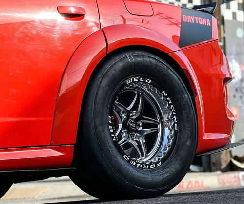 Weld Racing RT-S S81 17X11 Black Medium Pad 5X115mm | 5.8 Backspace - Black Single Beadlock MT - 81MB7110W58F for Charger Hellcat Widebody, Charger SCAT Widebody, Challenger Hellcat Widebody 2018-2023, Challenger Redeye 2018-2023, Challenger SCAT Pack Widebody 2018-2023, Challenger Demon 2018, Challenger Demon 170 2023, Challenger Super Stock 2021-2023