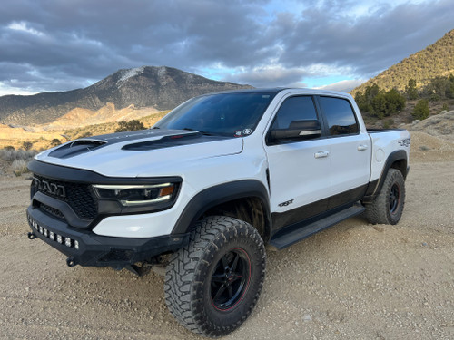 Race Star 93 Gloss Black Truck Stars 18x9.5 Drag Wheels on a RAM TRX! These will also fit 1999-2025 Sierra & Silverado 1500s