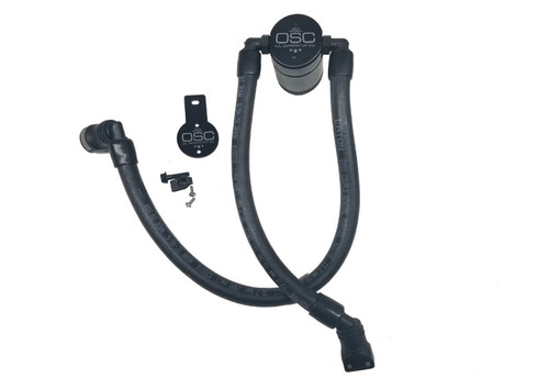 J&L 3.0 oil separator passenger side black anodized for 2010-2018 Ford Taurus SHO - 3023P-B