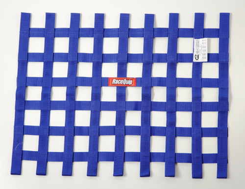 RaceQuip Blue 18in H x 24W SFI Ribbon Window Net - 725025