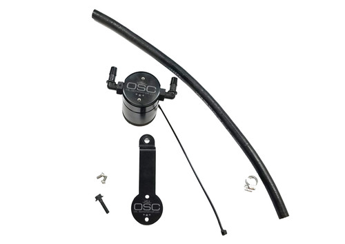 J&L 16-19 Honda Civic 1.5L Turbo (EX & Si) Passenger Side Oil Separator 3.0 - Black Anodized