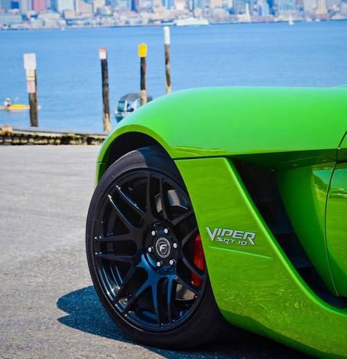 Forgestar F14 Street 18X11 DC 6X114.3 ET44 BS7.7 Gloss Black 71.5 Wheel - F25181176P44 for Dodge Viper RT/10 (GEN 1) 1991-1995; Dodge Viper RT/10 / GTS / GT2 (GEN 2) 1996-2002, Dodge Viper ACR / SRT-10 (GEN 3) 2003-2012, Dodge Viper R/T / GTS / ACR / SRT (GEN 4) 2013-2017