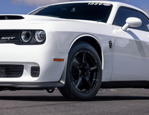 Weld Racing Direct Connection Alumastar 1-Piece 18x6 / 5x115 BP / 2.7in. BS Gloss Black Drag Wheel - 88B-1806245-DC for Challenger 2009-2023, Charger 2006-2023, Chrysler 300 2012-2023, Magnum 2005-2009, Hellcat Narrowbody 2015-2020, Challenger Hellcat Widebody 2018-2020, Challenger Redeye 2018-2020, Challenger SCAT Pack Widebody 2018-2023, Demon 2018, Challenger Superstock, 2023 Demon 170