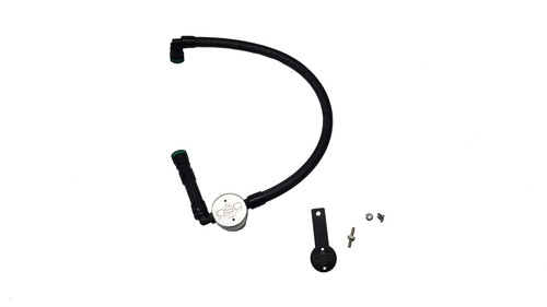 J&L 3.0 oil separator passenger side clear anodized (satin) for 2016-2022 Dodge Durango and Jeep Grand Cherokee 3.6L - 3074P-C