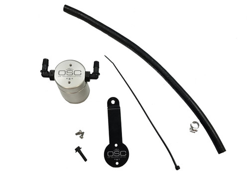 J&L 16-19 Honda Civic 1.5L Turbo (EX & Si) Passenger Side Oil Separator 3.0 - Clear Anodized