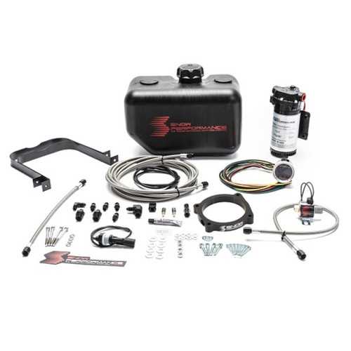Snow Performance Stage 2 Boost Cooler 2015-2023 Dodge Challenger/Charger Hellcat/Demon Forced Induction Water-Methanol Injection Kit  (SS Braid Line/4AN Fit) - SNO-2171-BRD