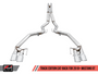 AWE Tuning 2018-2023 Ford Mustang GT (S550) Cat-back Exhaust - Track Edition (Quad Chrome Silver Tips)