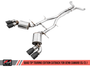 AWE Tuning 2016-2024 Chevrolet Camaro 6.2L SS | ZL1 | LT1 Resonated Cat-Back Exhaust -Touring Edition (Quad Diamond Black Tips)