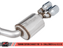 AWE Tuning 2015-2023 Dodge Challenger 6.4L SRT / Hellcat 6.2L Non-Resonated Touring Edition Exhaust - Quad Silver Tips