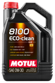 Motul 5L Synthetic Engine Oil 8100 0W30 4x5L ECO-CLEAN  ACEA C2 API SM ST.JLR 03.5007 - Case of 4