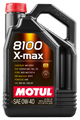 Motul 5L Synthetic Engine Oil 8100 0W40 X-MAX - Porsche A40 - Case of 4