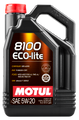 Motul 5L Synthetic Engine Oil 8100 5W20 ECO-LITE - Case of 4