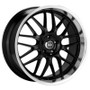 Enkei Lusso 18x8 45mm Offset 5x112 Bolt Pattern 72.6 Bore Black w/ Machined Lip Racing Wheel - 469-880-4445BK