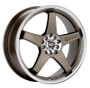 Enkei EV5 18x7.5 5x100/114.3 38mm Offset 72.6 Bolt Diameter Matte Bronze w/ Machined Lip Racing Wheel - 446-875-0238ZP