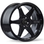 Enkei T6R 18x9.5 45mm Offset 5x120 Bolt Pattern 72.6 Bore Gloss Black Racing Wheel - 539-895-1245BK