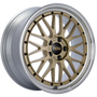 BBS LM 19x8.5 5x112 ET48 Gold Center Diamond Cut Lip Wheel -82mm PFS/Clip Required - LM249GPK