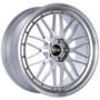 BBS LM 21x9 5x120 ET32 Diamond Silver Center Diamond Cut Lip Wheel -82mm PFS/Clip Required - LM260DSPK