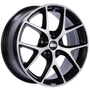 BBS SR 17x7.5 5x112 ET35 Satin Black Diamond Cut Face Wheel -82mm PFS/Clip Required - SR004VGPK