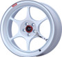 Enkei PF06 18x8.5in 5x114.3 BP 48mm Offset 75mm Bore White Machined Racing Wheel - 545-885-6548WM