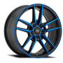 Konig Myth 18x8 5x112 ET43 Gloss Black w/ Blue Tinted Clearcoat Racing Wheel - MY8851243F