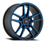 Konig Myth 19x8.5 5x114.3 ET40 Gloss Black w/ Blue Tinted Clearcoat Racing Wheel - MY8951440F