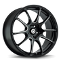 Konig Illusion 18x8 5x114.3 ET35 Black/Ball Cut Machine Racing Wheel - IL88514355
