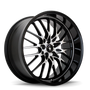 Konig Lace 17x8 5x112 ET35 Black/Machine Spoke Racing Wheel - LA78512355