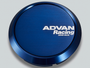 Advan 63mm Flat Center Cap - Blue Anodized - V2084