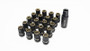 Wheel Mate Muteki HR38 Open End Lug Nuts 12x1.50 Titanium Chrome / Yellow Ring