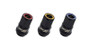 Muteki HR38 Open End Lug Nuts 12x1.25 Black Chrome / Blue Ring