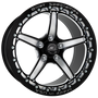 Billet Specialties Street Lite 17x10 | 5x4.75BC | 6.95in BS Single BeadLock Black Drag Wheel | C6 / C7 Grand Sport Z06 Corvette - BDPS3710BV6169