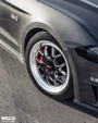 WELD Solana Drag Gloss Black Wheel with Milled Spokes 18x5 | 5x114.3 BC (5x4.5) | -23 Offset | 2.09 Backspacing - S1608C067N23 for Shelby GT500 2007-2014, Mustang S197 V6 / GT 2005-2014, Mustang S550 GT / V6 / EcoBoost 2015-2023, Supra MK4 1993-2002, Mustang FoxBody 1979-1993, Mustang V6 / GT / Mach 1 / Mustang Cobra / Bullitt 1999-2004