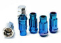 Wheel Mate Muteki SR48 Open End Locking Lug Nut Set of 4 - Burning Blue Neon 12x1.50 48mm
