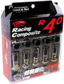 Project Kics 12x1.25 R40 Lug Nuts - Black (16+4 Locks)
