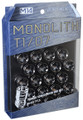 Project Kics 14 x 1.5 Glorious Black T1/07 Monolith Lug Nuts - 20 Pcs