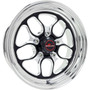 Billet Specialties Win Lite 2-Piece 15x4 | 5x4.5 BC | 2.25in BS Non-BeadLock Black Center / Polished Lip Drag Wheel - BRS22540F6522
